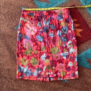 J. Crew Multicolor Floral Pencil Skirt